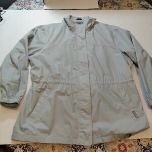 Pacific Trail Women's XL Light Gray Full Zip Anorak Jacket Drawstring Waist